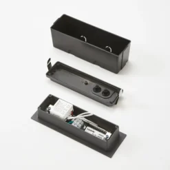 Lucande LED-Wandeinbauleuchte Loya, 23 x 8 cm, grau, IP54