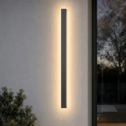 Lucande LED-Wandlampe Lengo, 100cm, anthrazit, up/down 3000K