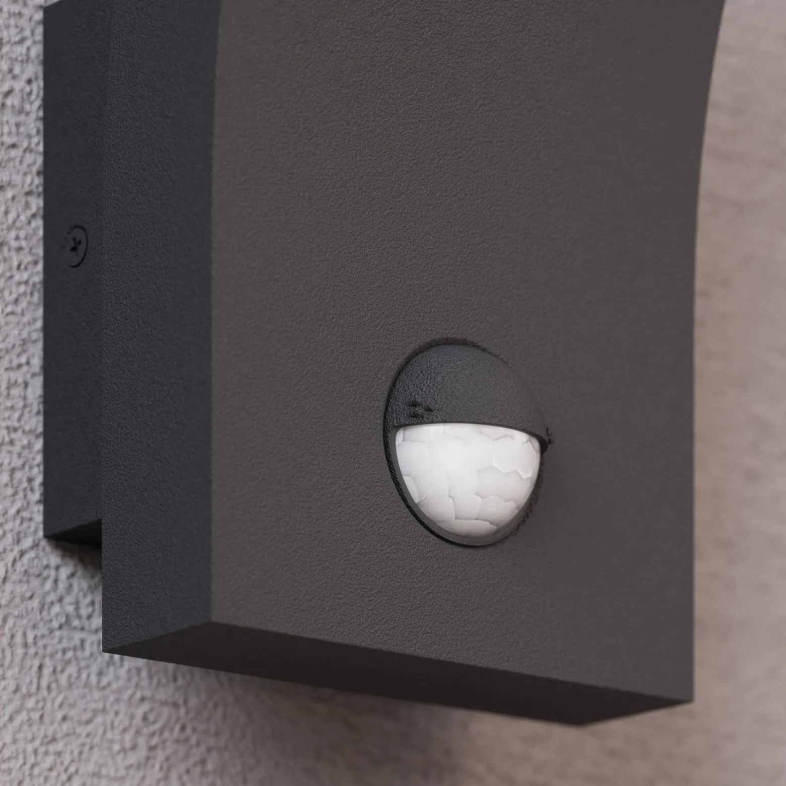 Lucande LED-Wandleuchte Timm, Sensor, 20cm, anthrazit, IP54