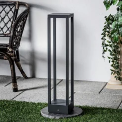 Lucande LED-Wegelampe Carlota, anthrazit, 65 cm, Metall