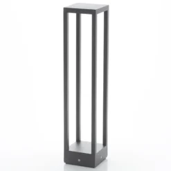 Lucande LED-Wegelampe Carlota, anthrazit, 65 cm, Metall