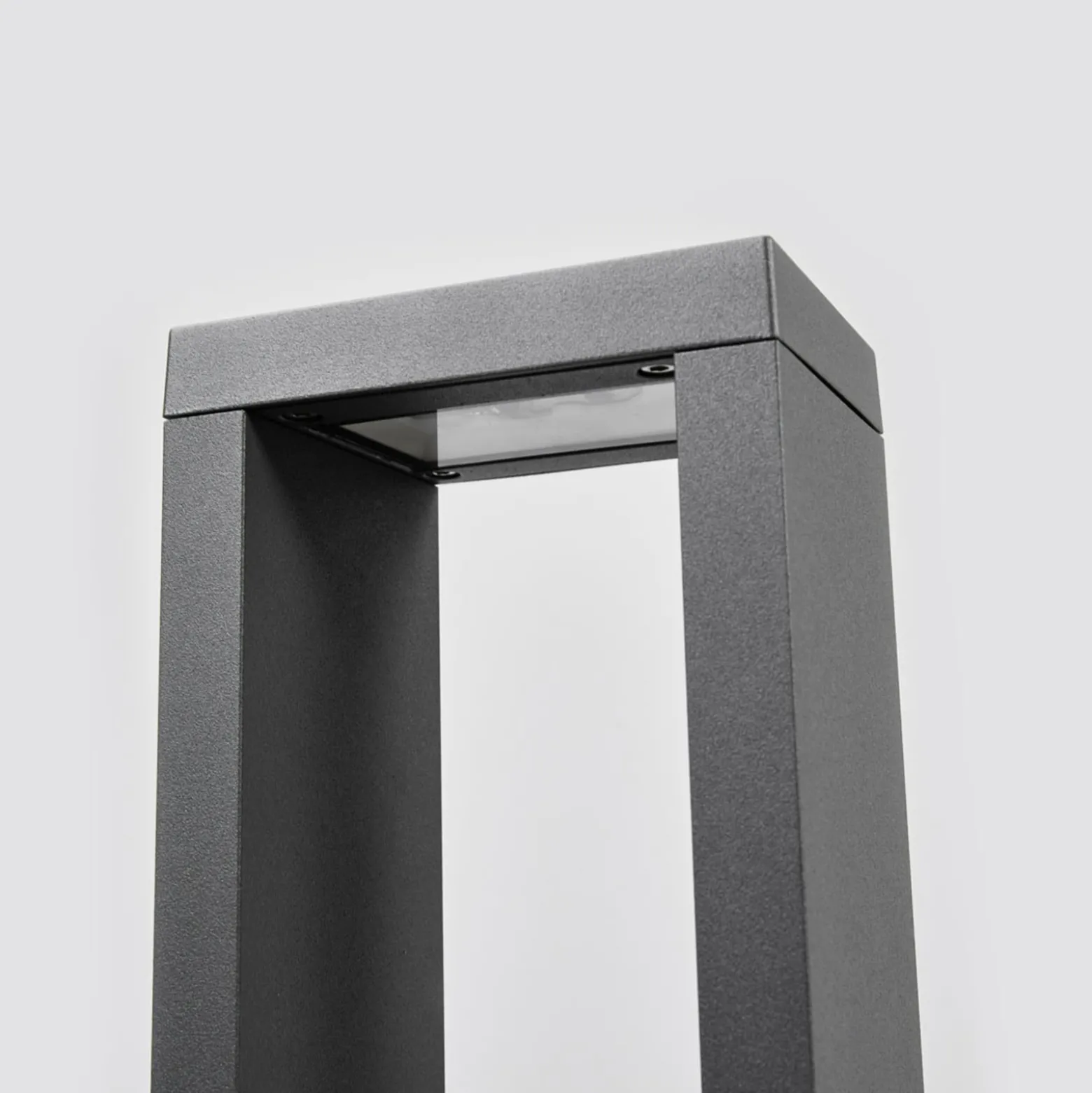 Lucande LED-Wegelampe Jupp, 60 cm, anthrazit, Metall, IP54