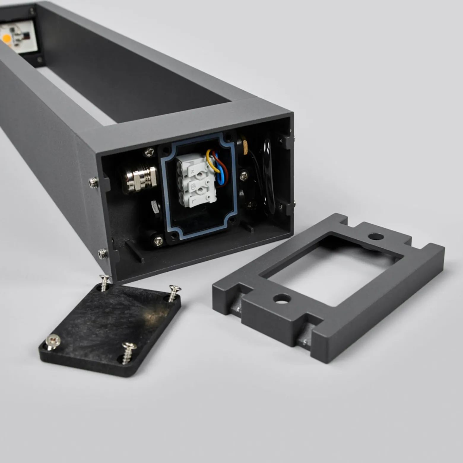 Lucande LED-Wegelampe Jupp, 60 cm, anthrazit, Metall, IP54