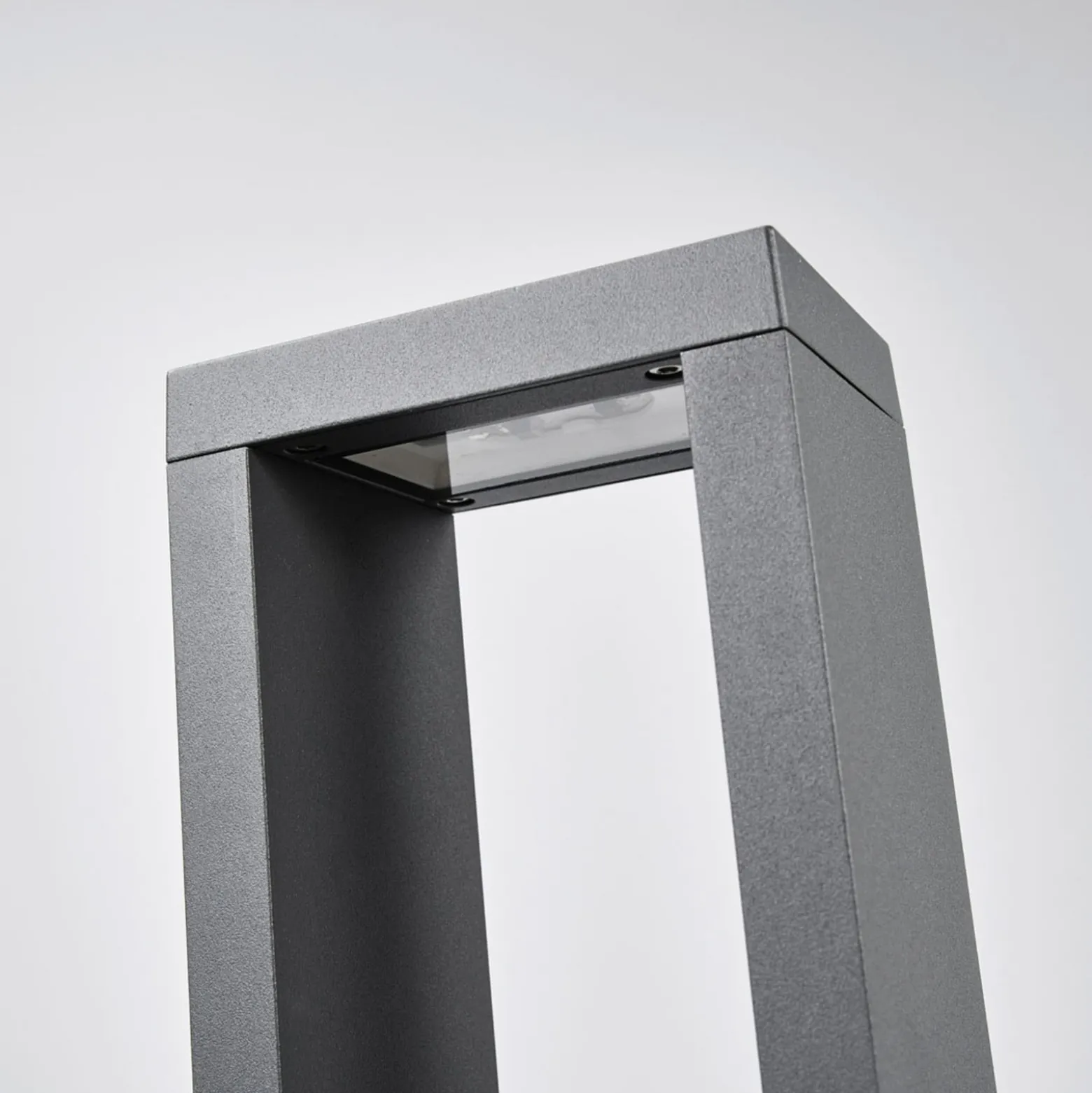 Lucande LED-Wegelampe Jupp, 90 cm, anthrazit, Metall, IP54