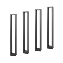 Lucande LED-Wegelampe Jupp, 4er-Set, 90 cm, anthrazit, IP54