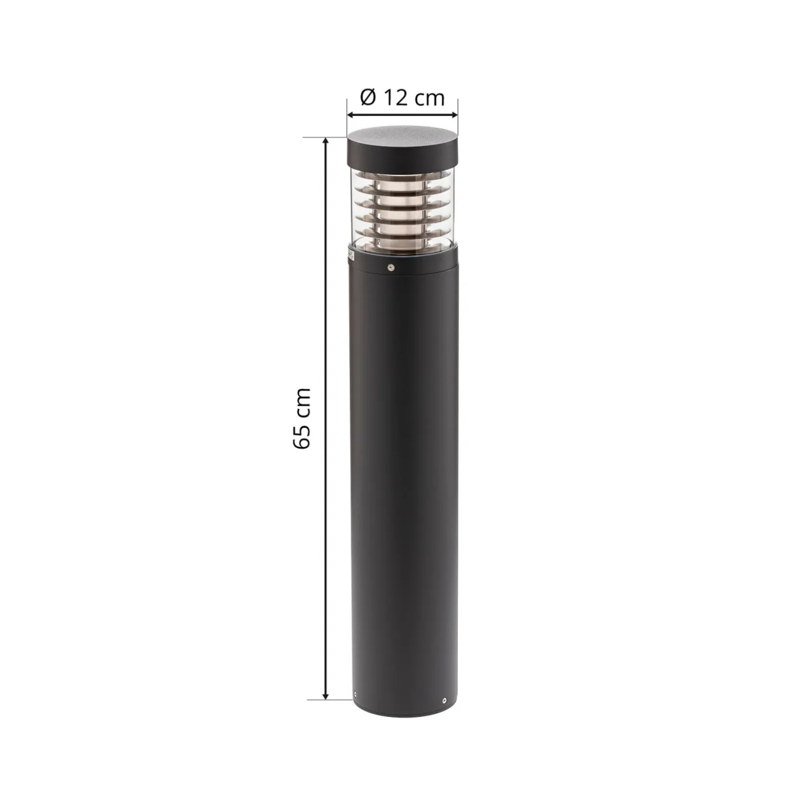 Lucande LED-Wegelampe Lucius, 65cm, anthrazit, Metall, IP54