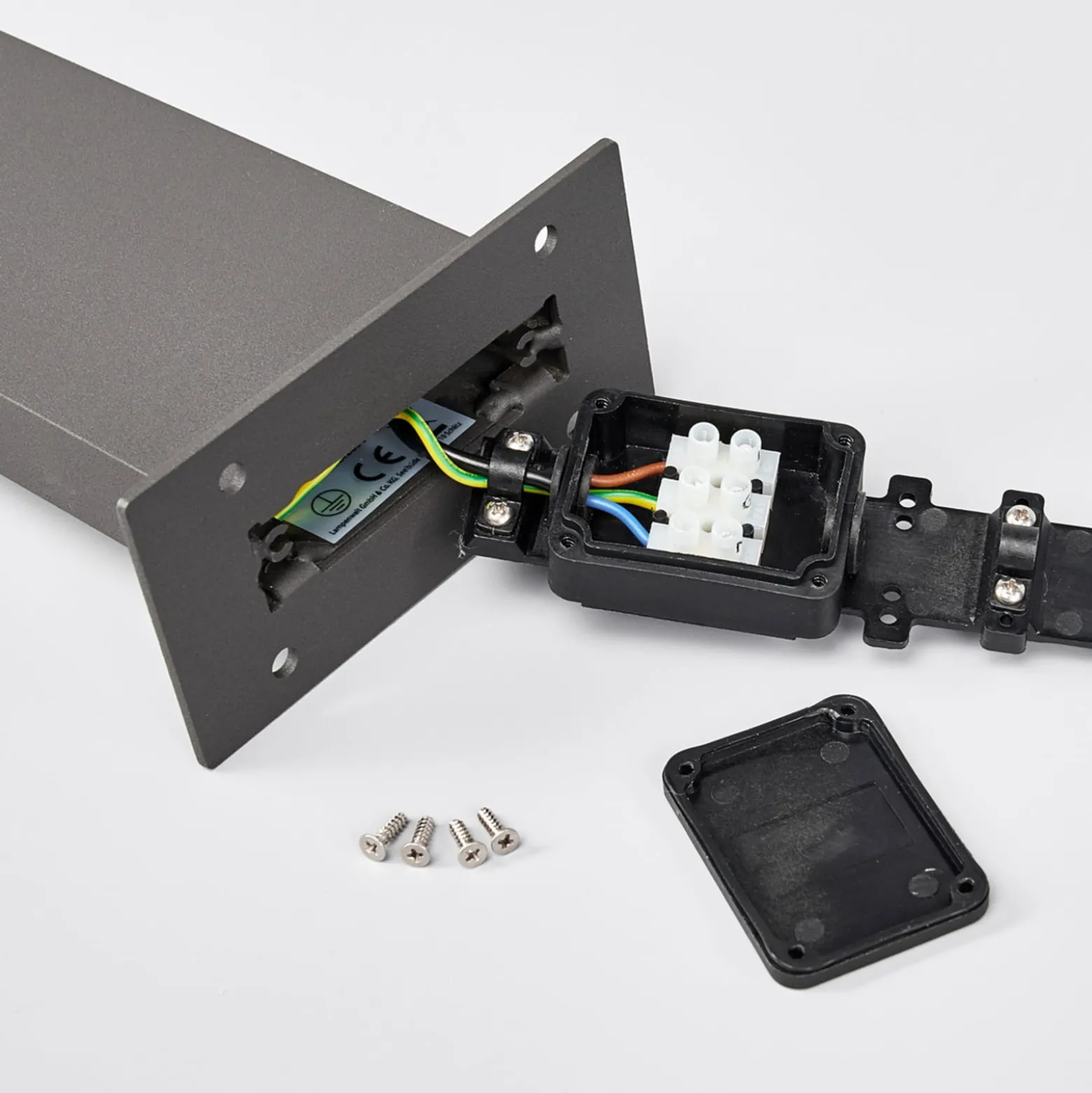 Lucande LED-Wegelampe Timm, Sensor, 60 cm, anthrazit, IP54