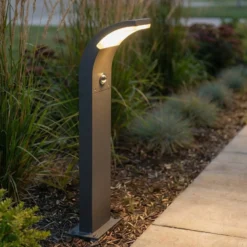 Lucande LED-Wegelampe Timm, Sensor, 60 cm, anthrazit, IP54
