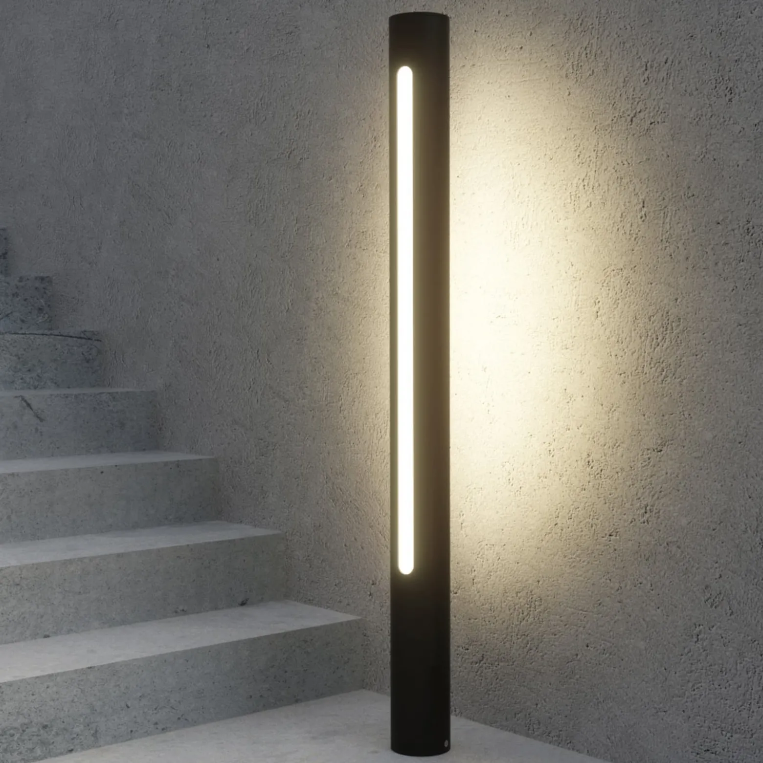 Lucande LED-Wegelampe Tomas, 75 cm, dunkelgrau, IP54