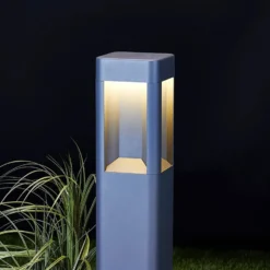 Lucande LED-Wegeleuchte Annika, anthrazit, Metall, 80 cm