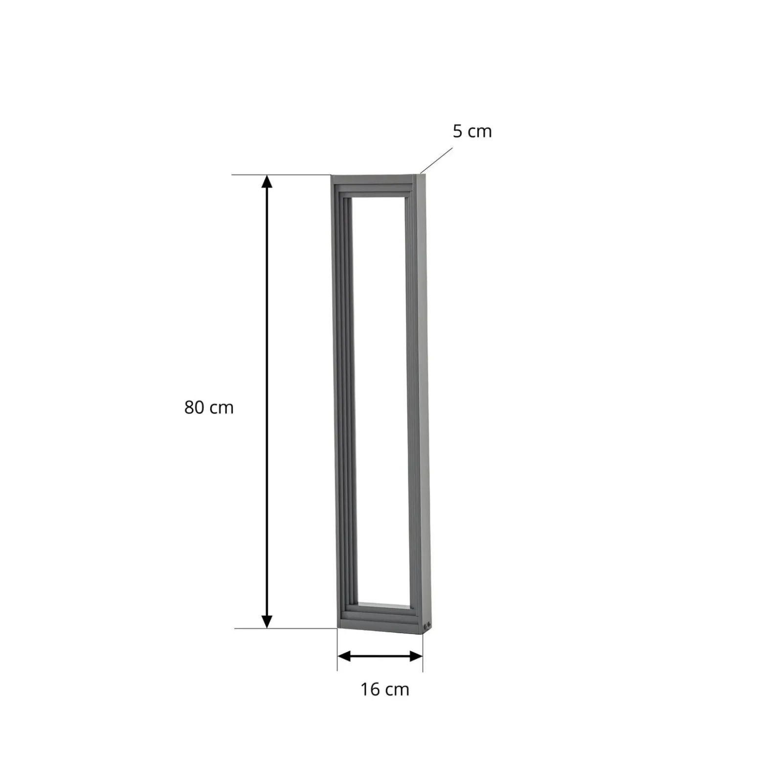 Lucande LED-Wegeleuchte Ashkan, Höhe 80 cm, anthrazit, IP65