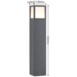 Lucande LED-Wegeleuchte Dewari, 65 cm, dunkelgrau, IP54