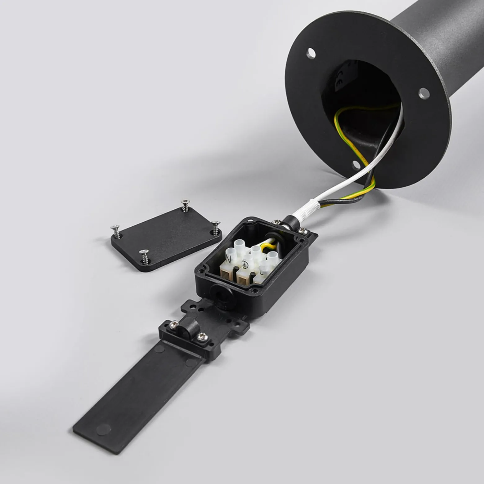Lucande LED-Wegeleuchte Fenia, 60cm, Sensor, IP54, anthrazit