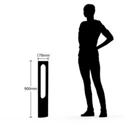 Lucande LED-Wegeleuchte Fenti, 90 cm, anthrazit, Aluminium