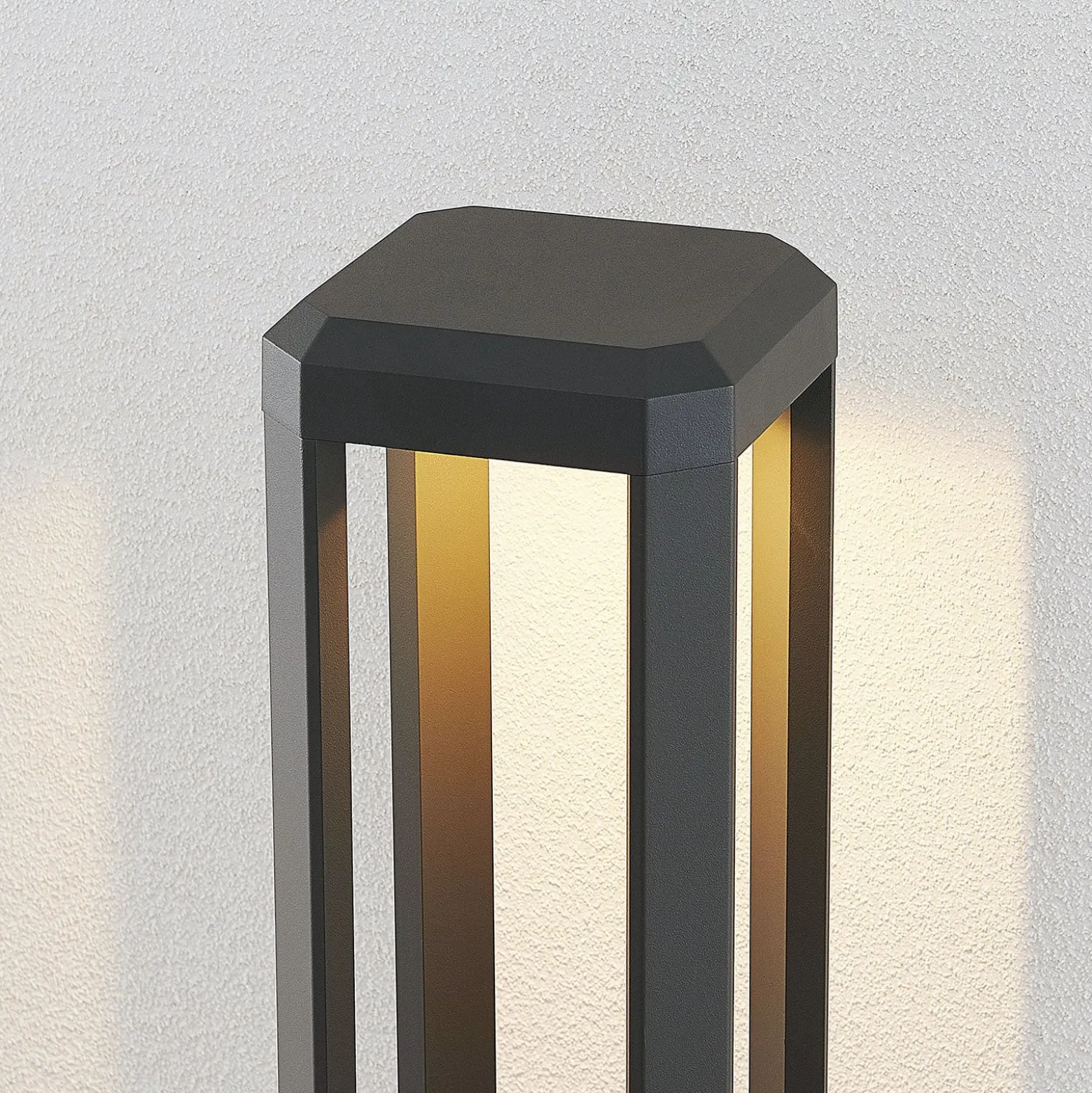 Lucande LED-Wegeleuchte Fery, anthrazit, Metall, 80cm, IP65