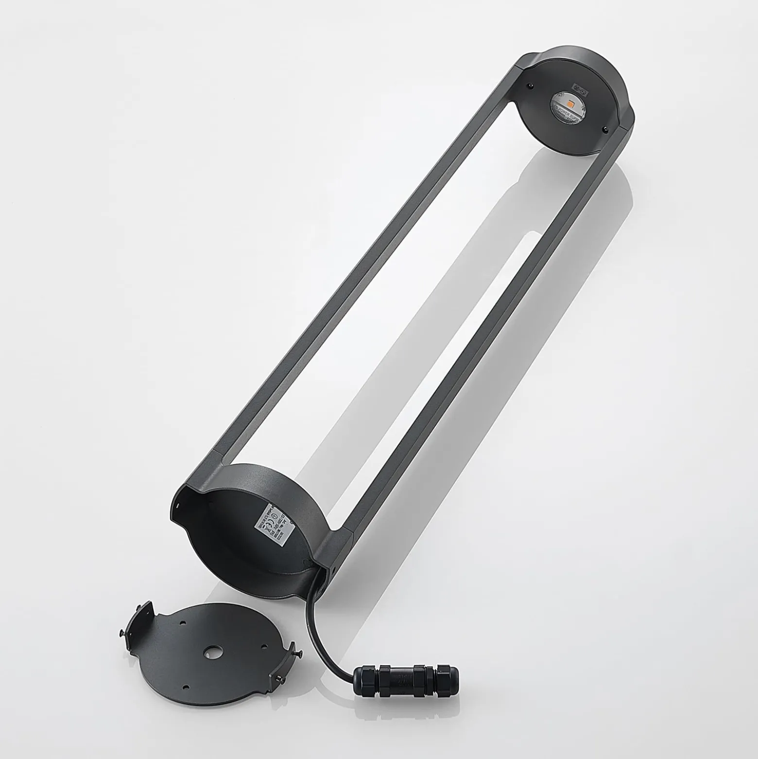 Lucande LED-Wegeleuchte Habsa, 80 cm, anthrazit, Metall