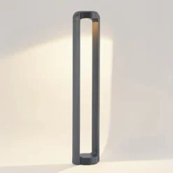 Lucande LED-Wegeleuchte Habsa, 80 cm, anthrazit, Metall