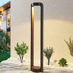 Lucande LED-Wegeleuchte Habsa, 80 cm, anthrazit, Metall
