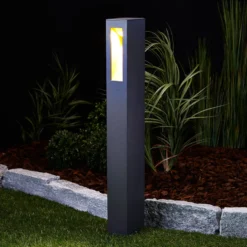 Lucande LED-Wegeleuchte Jenke, 65 cm, anthrazit, Aluminium