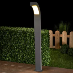 Lucande LED-Wegeleuchte Lennik, 100 cm, anthrazit, Metall