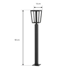 Lucande LED-Wegeleuchte Lynx, 95,5 cm, schwarz, IP65