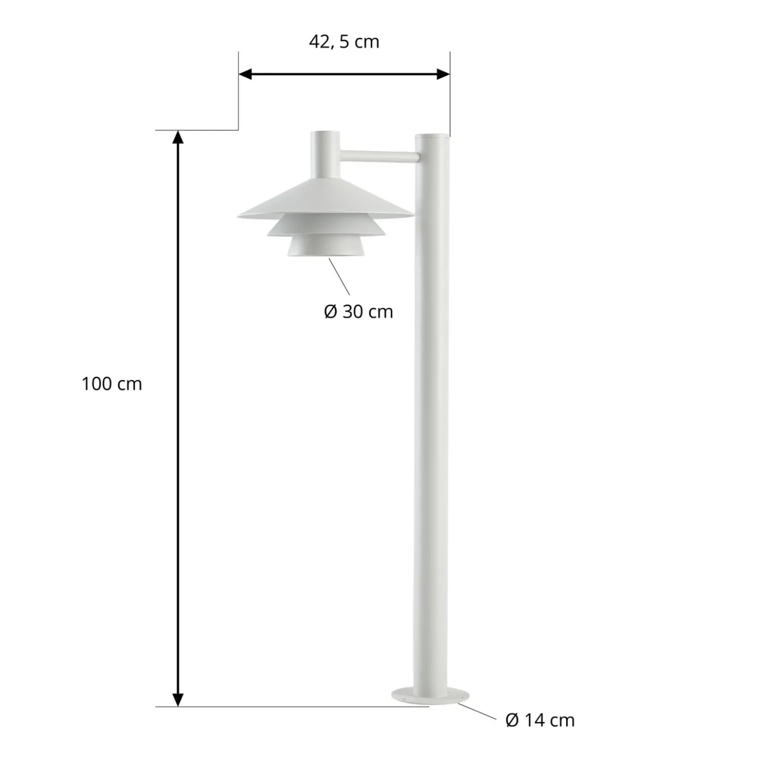 Lucande LED-Wegeleuchte Montaro, 100 cm, weiß