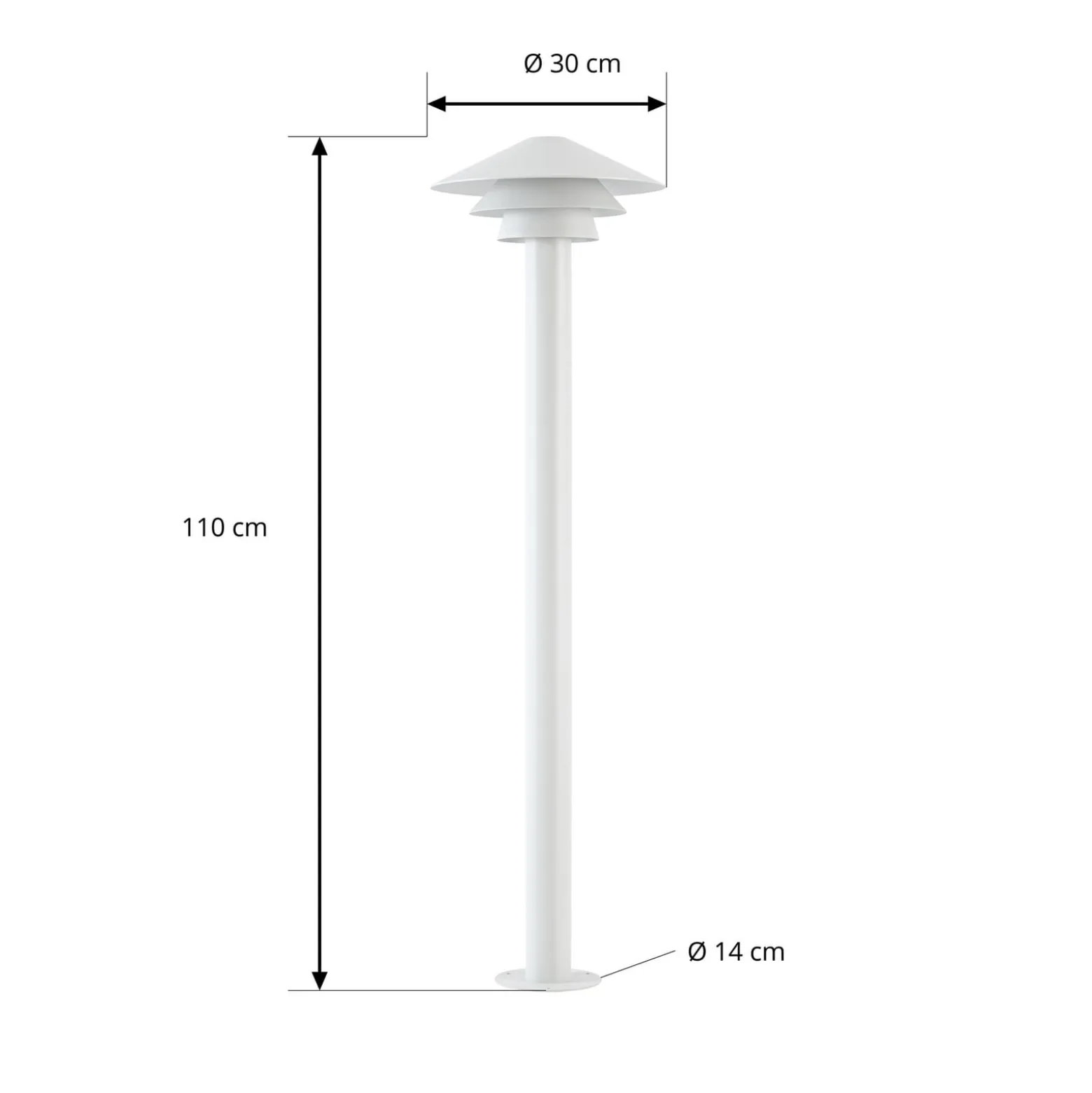 Lucande LED-Wegeleuchte Montaro, 110 cm, weiß, IP54