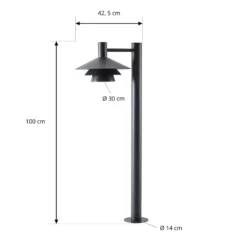 Lucande LED-Wegeleuchte Montaro, 100 cm, anthrazit
