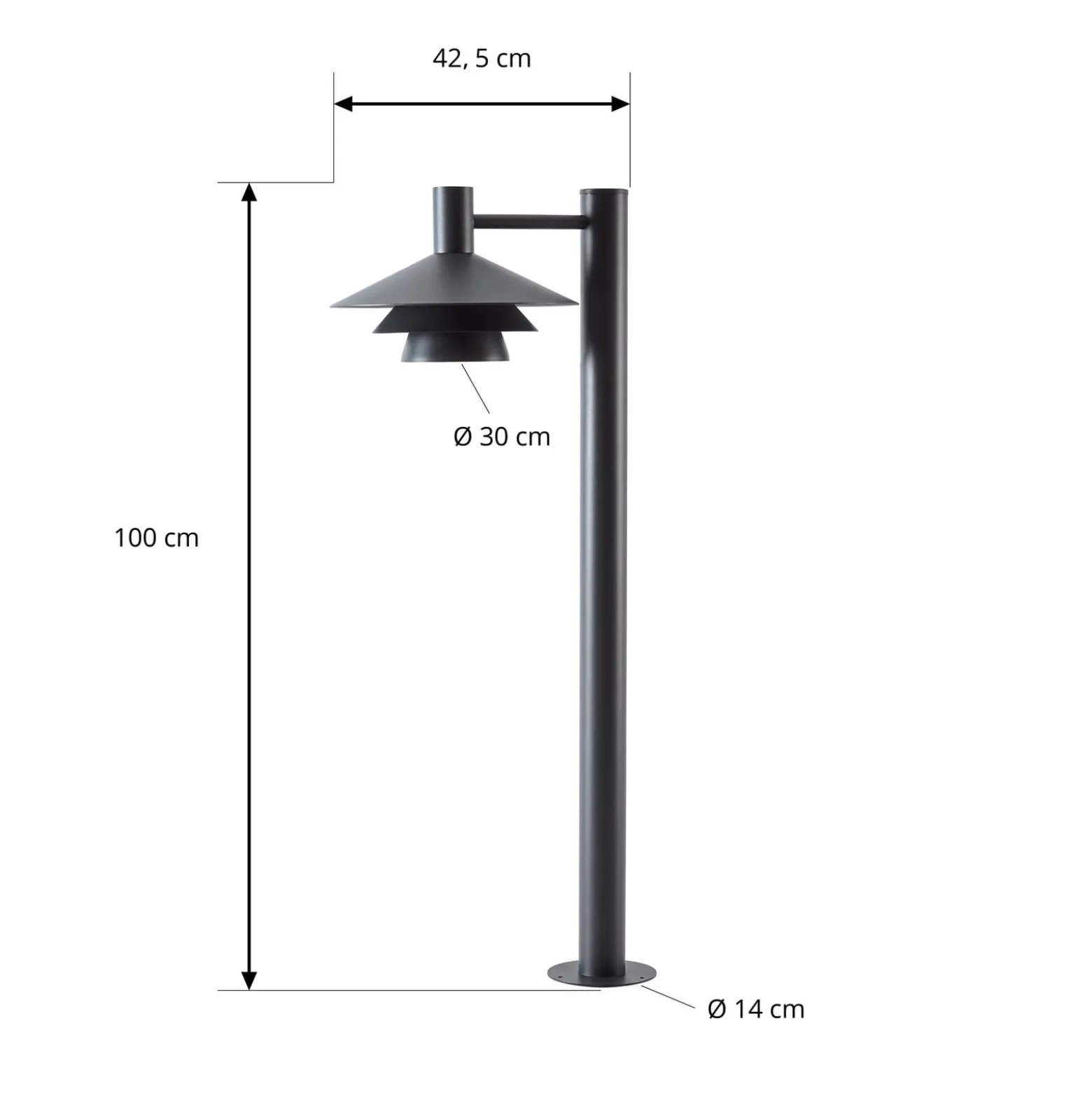 Lucande LED-Wegeleuchte Montaro, 100 cm, anthrazit