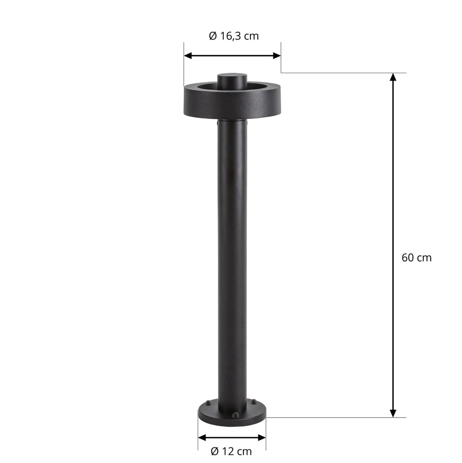 Lucande LED-Wegeleuchte Nirella, 60 cm, schwarz, CCT, IP65