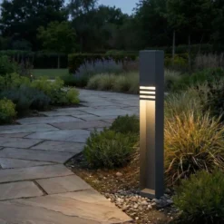 Lucande LED-Wegeleuchte Oxido, anthrazit, Höhe 80 cm, IP44
