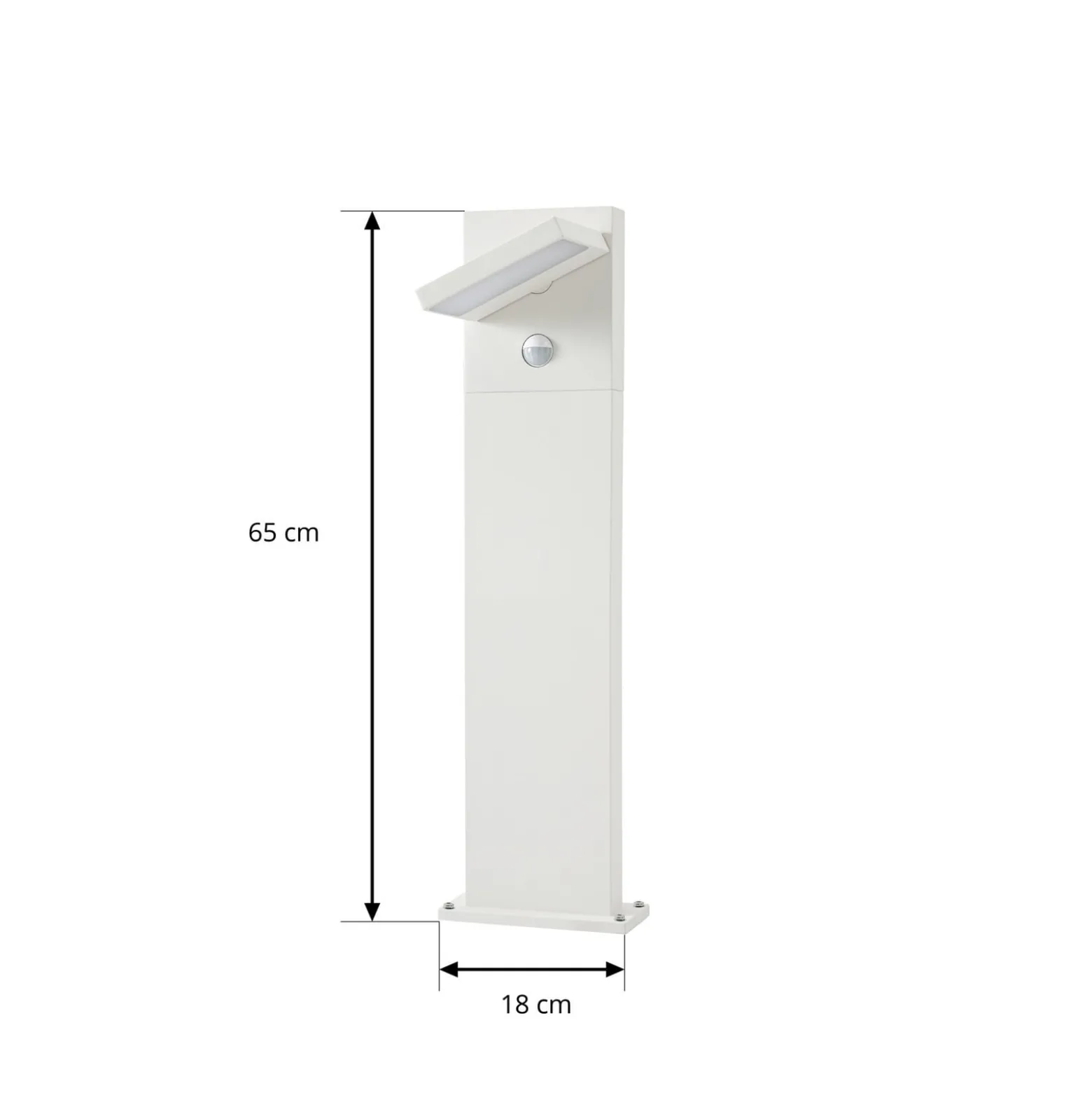 Lucande LED-Wegeleuchte Silvan, weiß, 65 cm, Sensor, IP54
