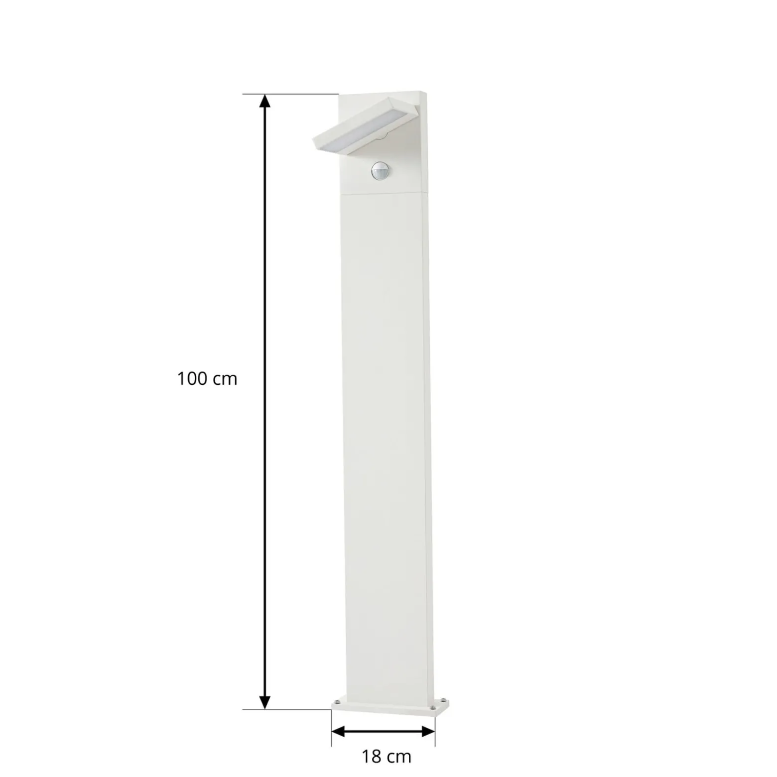 Lucande LED-Wegeleuchte Silvan, weiß, 100 cm, Sensor, IP54