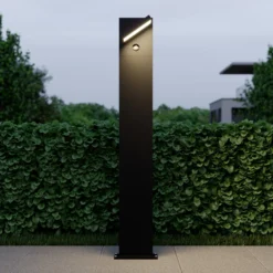 Lucande LED-Wegeleuchte Silvan, anthrazit, 100 cm, Sensor