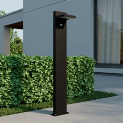 Lucande LED-Wegeleuchte Silvan, anthrazit, 100 cm, Sensor