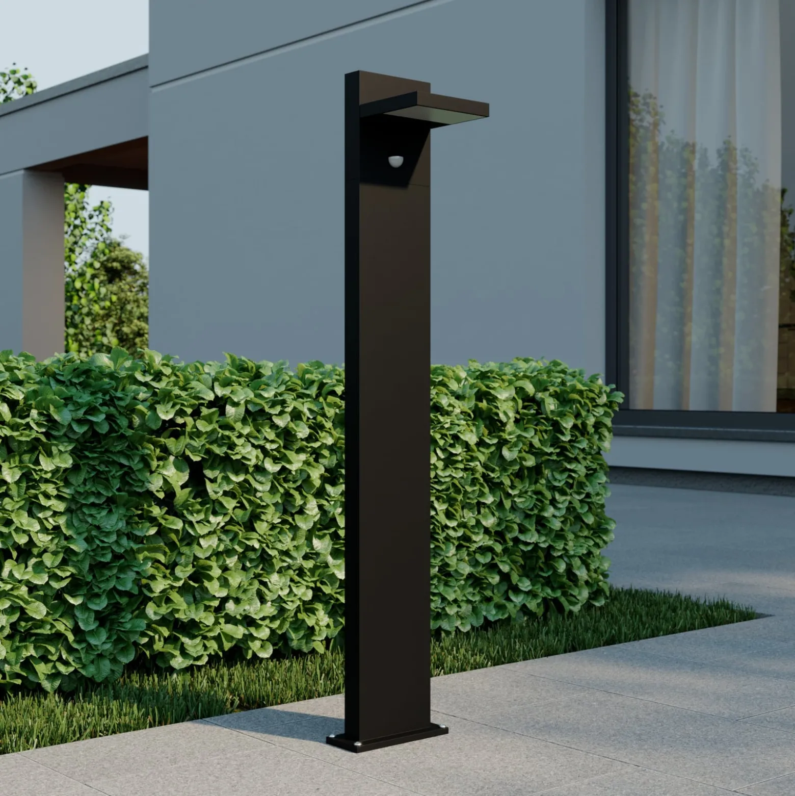 Lucande LED-Wegeleuchte Silvan, anthrazit, 100 cm, Sensor