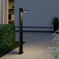 Lucande LED-Wegeleuchte Silvan, anthrazit, 100 cm, Sensor