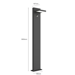 Lucande LED-Wegeleuchte Silvan, anthrazit, 100 cm, Sensor