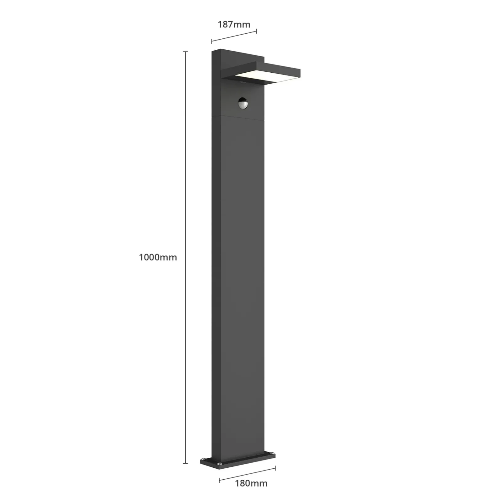Lucande LED-Wegeleuchte Silvan, anthrazit, 100 cm, Sensor