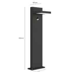 Lucande LED-Wegeleuchte Silvan, anthrazit, 65 cm, Sensor