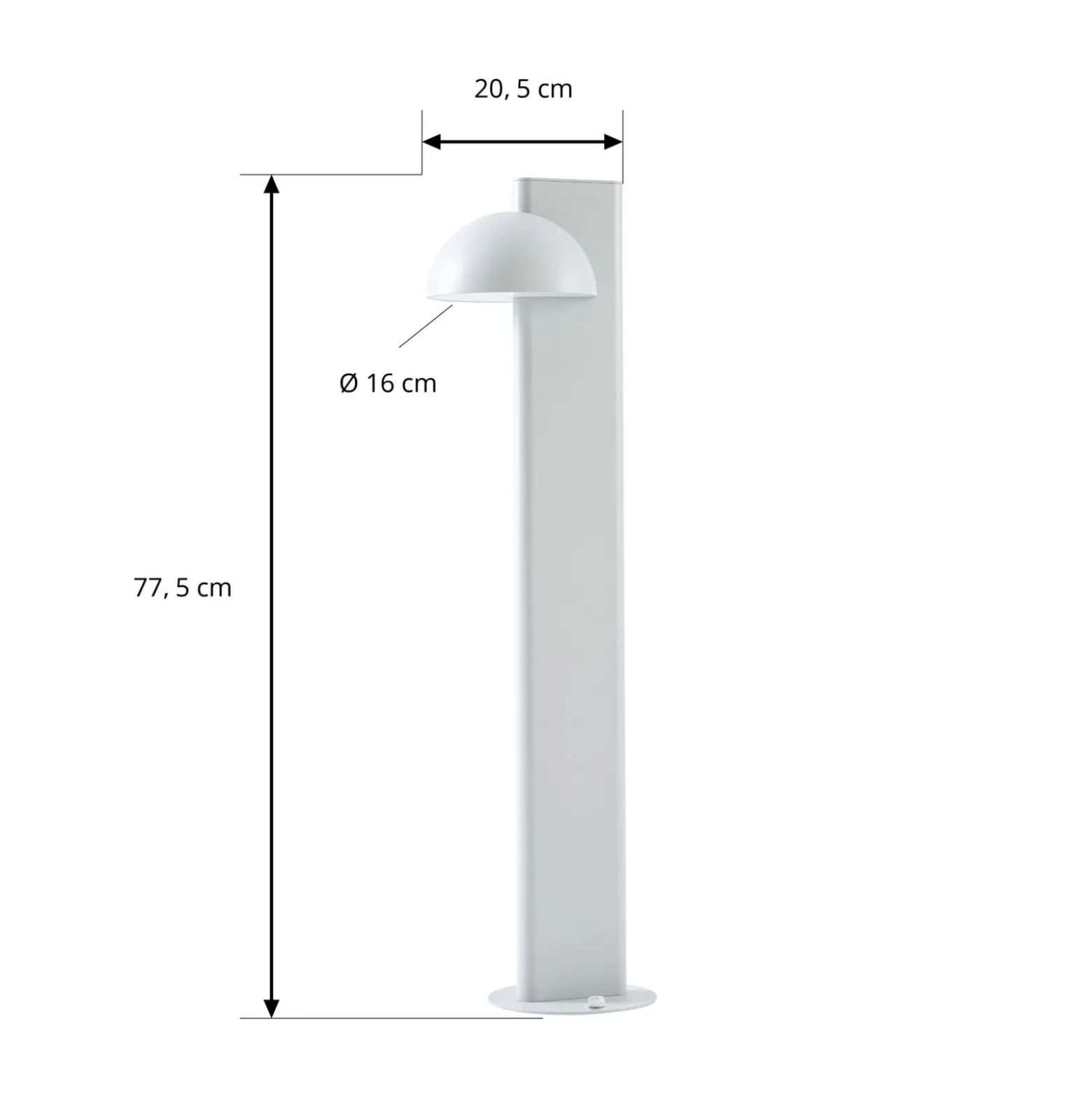 Lucande LED-Wegeleuchte Velira, hellgrau, 77cm, 1-flg., IP44