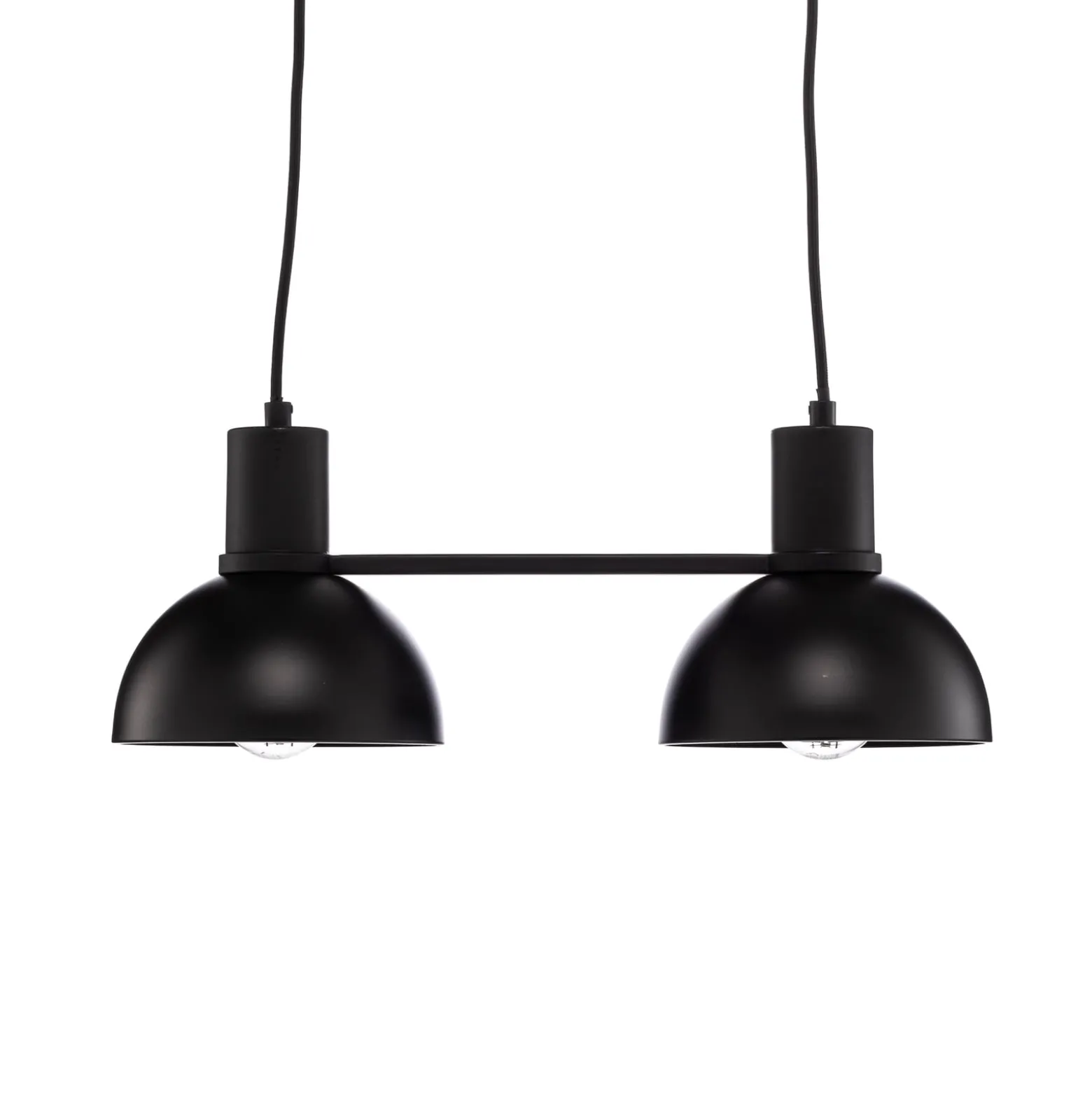 Lucande Mostrid Hängelampe, schwarz, zweiflammig