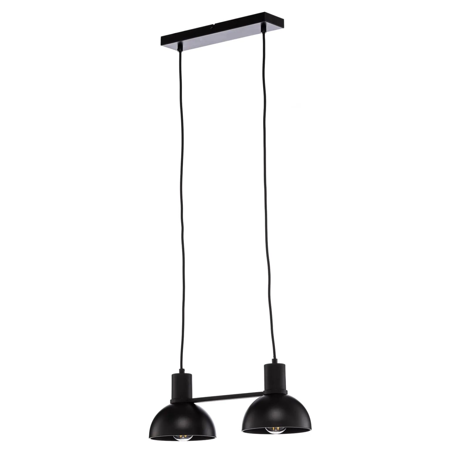 Lucande Mostrid Hängelampe, schwarz, zweiflammig