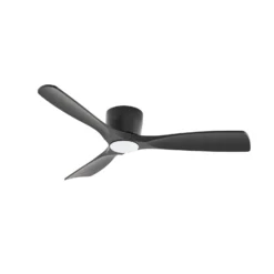 Lucande Smart LED-Deckenventilator Moneno, schwarz, DC, Tuya
