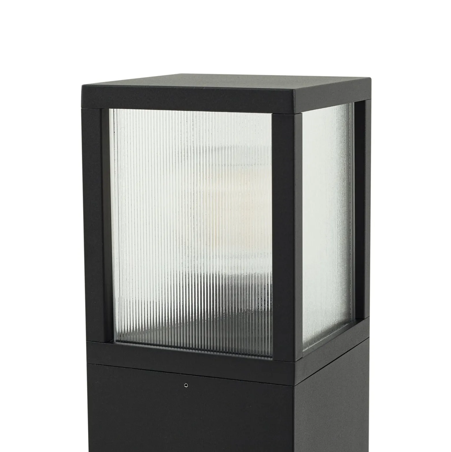 Lucande Wegeleuchte Klemens, 90 cm, schwarz, Metall, IP54