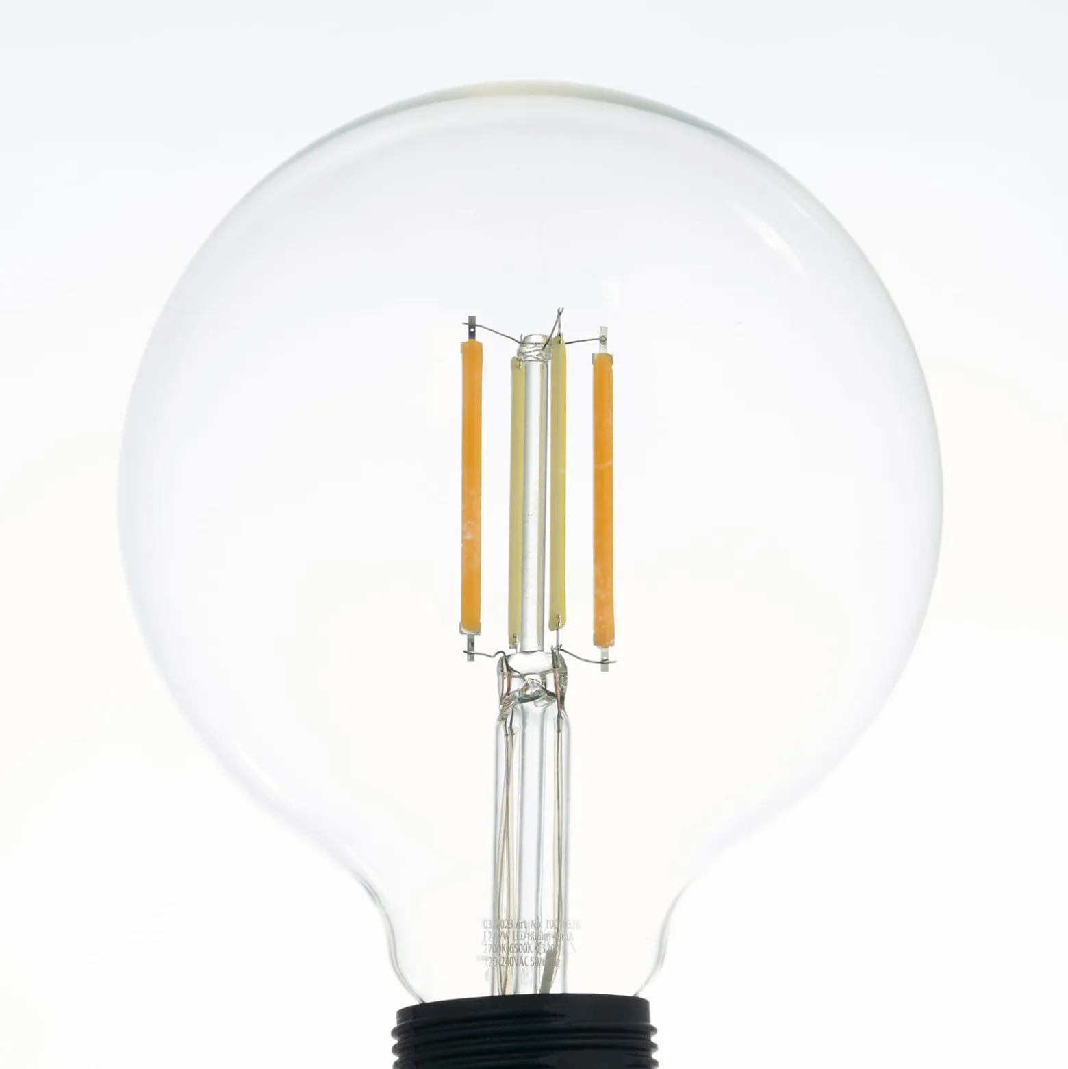 LUUMR LED-Leuchtmittel, E27 G125 7W, klar, smart