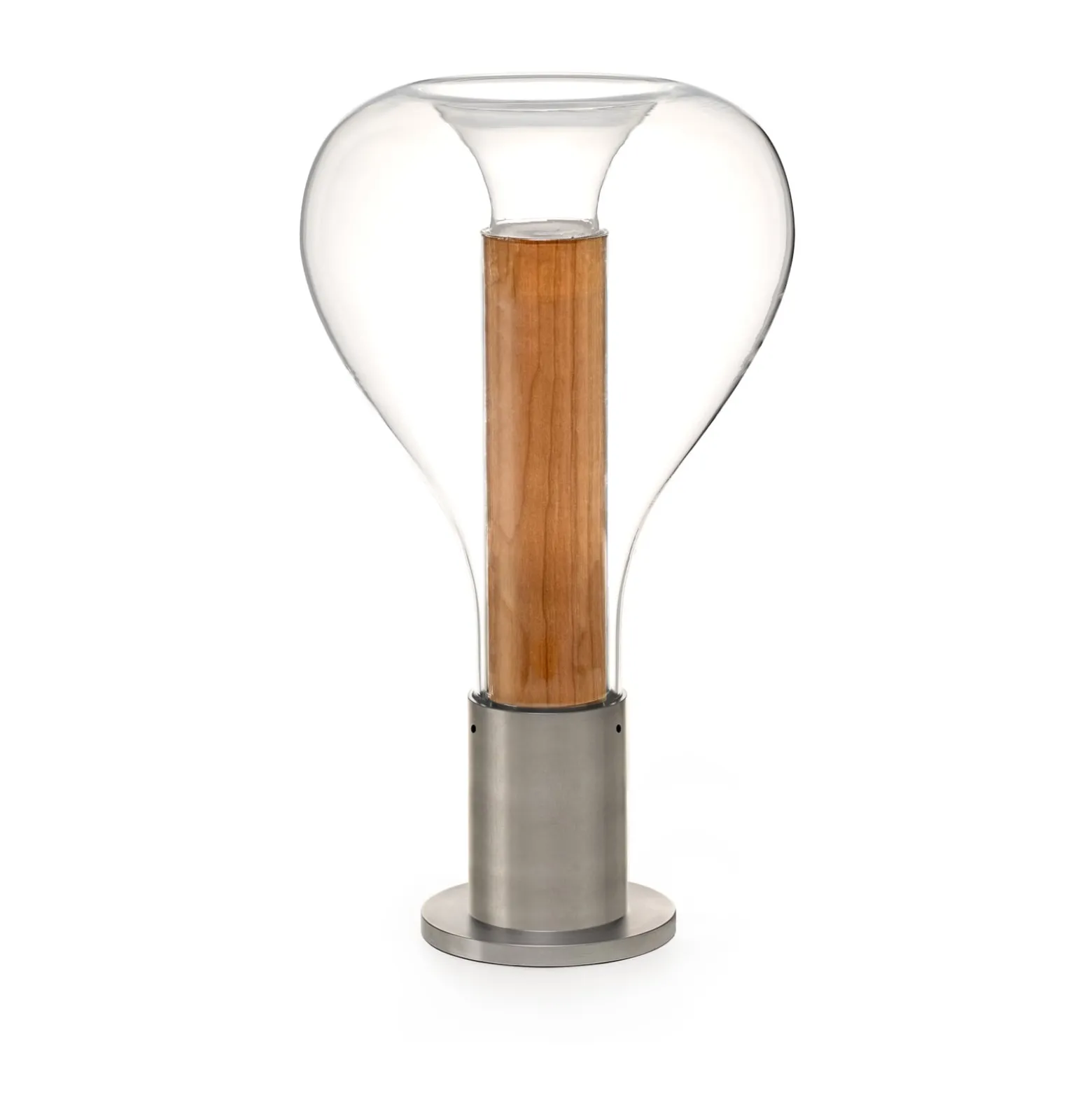 LZF Eris LED-Tischlampe Glas aluminium/kirsche