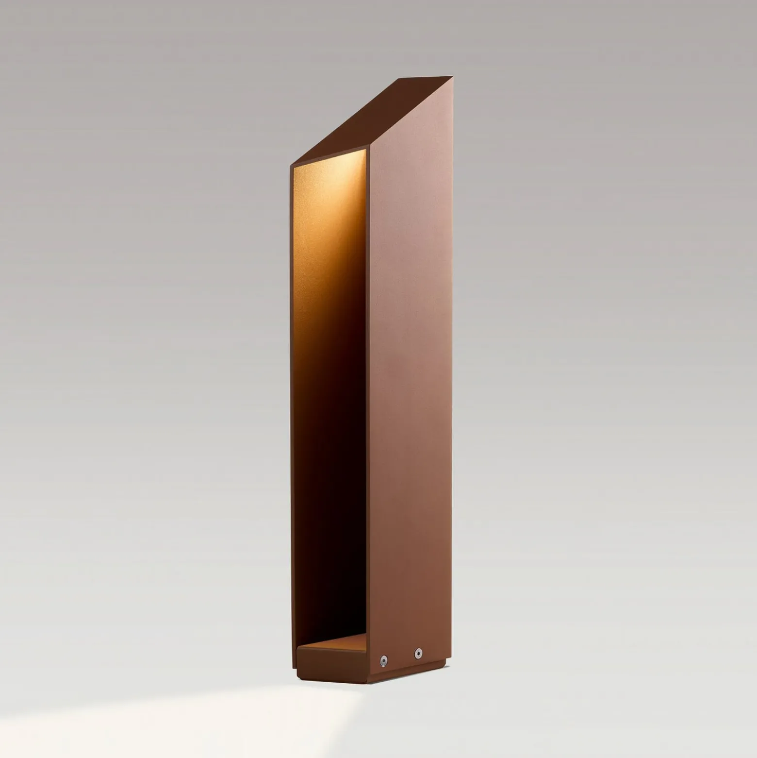 MARSET LED-Sockellampe Domus Höhe 55 cm rostfarben Aluminium
