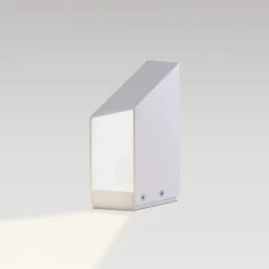 MARSET LED-Sockellampe Domus, Höhe 26 cm, weiß, Aluminium
