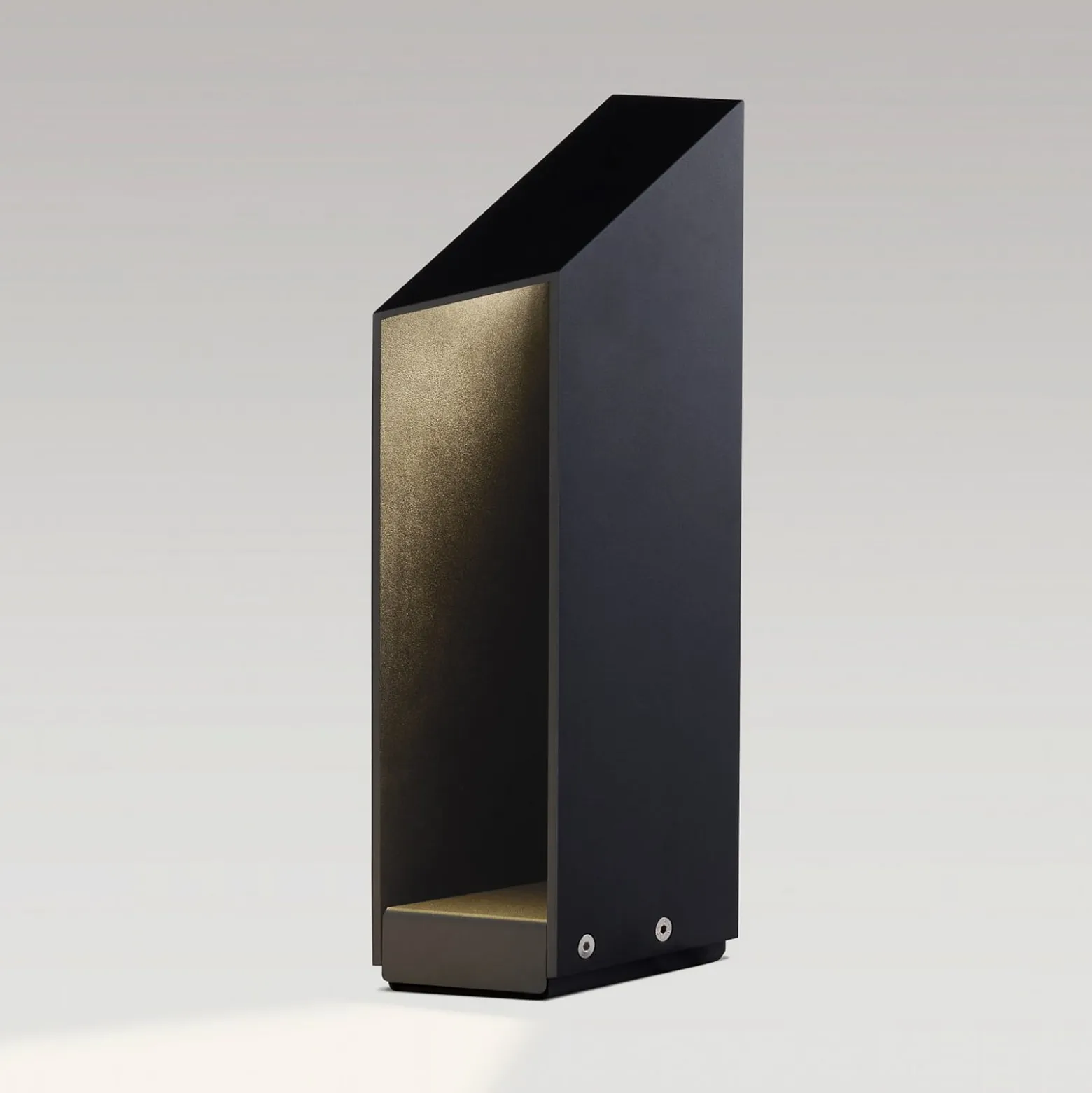 MARSET LED-Sockellampe Domus, Höhe 37 cm, schwarz, Aluminium